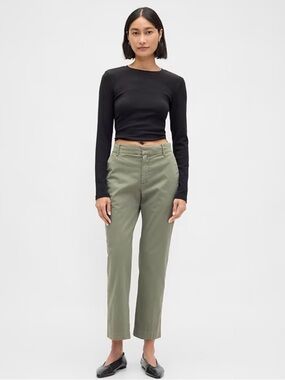 GAP Mid Rise Downtown Khakis Size 10 long NWT